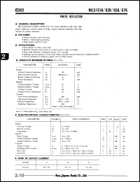 NJL5163K datasheet: Photo reflector NJL5163K