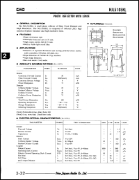 NJL5165KL datasheet: Photo reflector with lense NJL5165KL