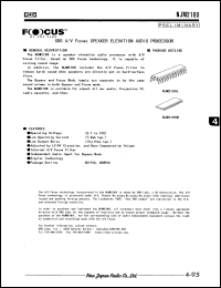 NJM2189L datasheet: Speaker elevation audio processor NJM2189L