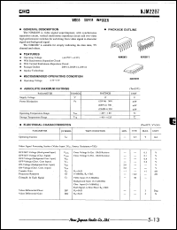 NJM2207D datasheet: Video super imposer NJM2207D