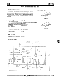 NJM2217L datasheet: Video super imposer NJM2217L