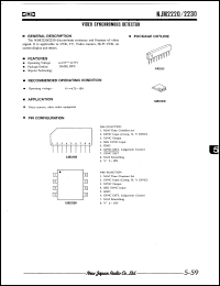 NJM2220S datasheet: Video synchronous detector NJM2220S