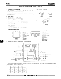 NJM2228D datasheet: Videosub-carrier signal doubler NJM2228D