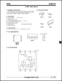 NJM2234V datasheet: 3-input  video switch NJM2234V