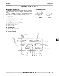 NJM2257M datasheet: Synchronous separator with AFC NJM2257M