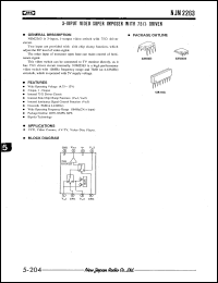 NJM2263D datasheet: 3-input video super imposer NJM2263D