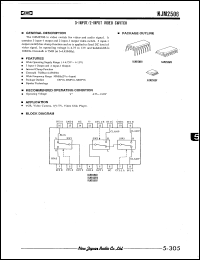 NJM2506D datasheet: 3-input/2-input video switch NJM2506D