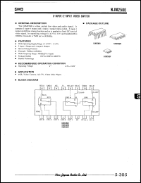 NJM2506V datasheet: 3-input/2-input video switch NJM2506V