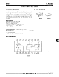 NJM2513D datasheet: 3-input/2-input video switch NJM2513D