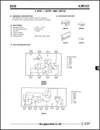 NJM2535D datasheet: 3-input 1-output video switch NJM2535D