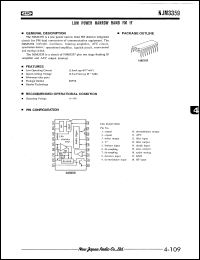 NJM3359D datasheet: Low power narrow band FM IF NJM3359D