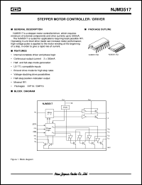 NJM3517D2 datasheet: Stepper motor controller/driver NJM3517D2