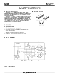 NJM3771D2 datasheet: Dual stepper motor driver NJM3771D2