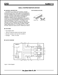 NJM3774D2 datasheet: Dual stepper motor driver NJM3774D2