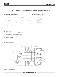 NJM3776D2 datasheet: Dual controller for high-current stepper motor NJM3776D2