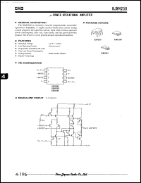 NJM4250D datasheet: Power operational amplifier NJM4250D