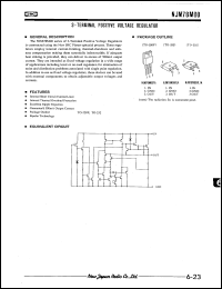 NJM78M00DL datasheet: 3-terminal positive voltage regulator NJM78M00DL