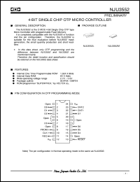 NJU3552L datasheet: 4-bit single chip OTP micro controller NJU3552L