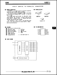 NJU3711M datasheet: 8-bit serial to parallel converter NJU3711M