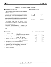 NJU6350C datasheet: Serial I/O real time clock NJU6350C