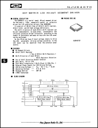 NJU6407CF datasheet: Dot matrix LCD 40-out segment driver NJU6407CF