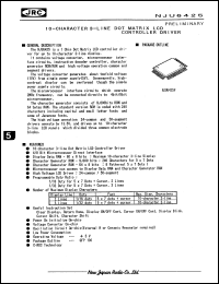 NJU6425F datasheet: 10-character 3-line dot matrix LCD controller driver NJU6425F