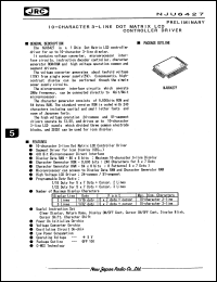 NJU6427F datasheet: 10-character 3-line dot matrix LCD controller driver NJU6427F