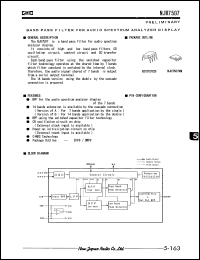 NJU7507D datasheet: Band pass filter for audio spectrum analyzer display NJU7507D