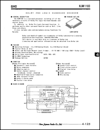 NJW1103FC3 datasheet: Dolby PRO logic surround decoder NJW1103FC3