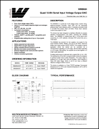 WM2604IDT datasheet: Quad 10-bit serial input voltage output DAC, dual 2.7V to 5.5V WM2604IDT