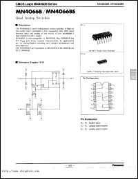 MN4066BS datasheet: Quad analog switches MN4066BS