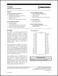 FM1608-120-P datasheet: 64 Kb bytewide FRAM memory. 120 ns access FM1608-120-P