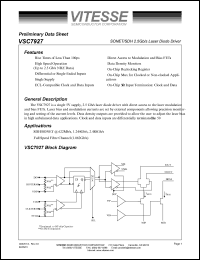 VSC7927KF datasheet: SONET/SDH 2.5Gb/s laser diode driver VSC7927KF