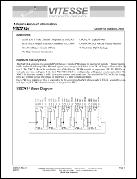 VSC7124QM datasheet: Quad port bypass circuit. 3.3 power supply VSC7124QM