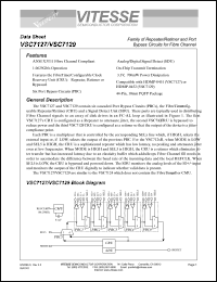 VSC7129T-QM datasheet: Retimer and port bypass circuit for fibre channel. 3.3 power supply, 700mW power dissipation VSC7129T-QM