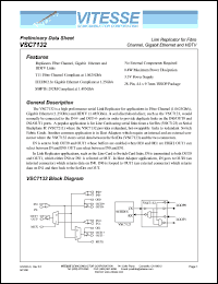 VSC7132YB datasheet: Link replicator for fibre channel, gigabit ethermet and HDVT. 3.3V VSC7132YB