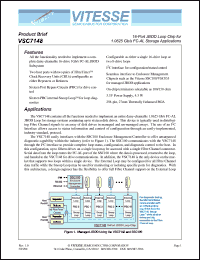 VSC7148 datasheet: 16-port JBOD loop chip for 1.0625 Gb/s FC-AL. 3.3V power supply, 4.3W VSC7148