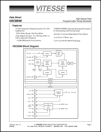 VSC6048QV datasheet: High-speed octal programmable timing generator VSC6048QV