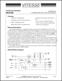 VSC8166 datasheet: 2.488 Gb/s 1:16 SONET/SDH Demux with clock recovery VSC8166