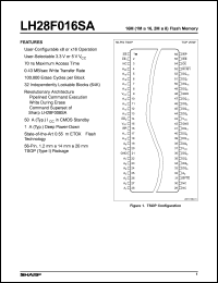 LH28F016SAT-70 datasheet: LH28F016SAT-70 16M (1M x 16,2M x 8) Flash Memory  56pin TSOP LH28F016SAT-70