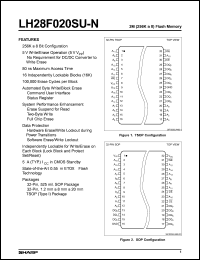 LH28F016SUT-N80 datasheet: LH28F016SUT-N80 2M (256K x 8)Flash Memory LH28F016SUT-N80