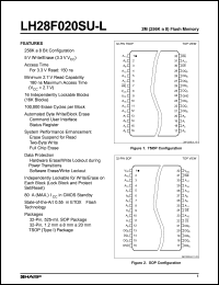 LH28F016SUN-L15 datasheet: LH28F016SUN-L15 2M (256K x 8) Flash Memory LH28F016SUN-L15