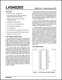 LH540205D-25 datasheet: CMOS 8192 x 9 asynchronous FIFO LH540205D-25