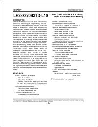 LH28F320S3TD-L10 datasheet: 32M-bit(2M x 8/1M x 16 x 2-bank)smart 3  dual work  Flash Memory LH28F320S3TD-L10
