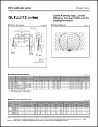 GL1HY112 datasheet: 2mm, forming type, colored diffusion, compact LED lamp for backlight/indicator GL1HY112