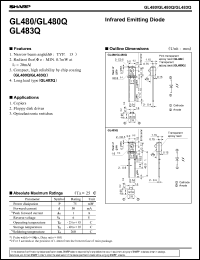 GL483Q datasheet: Infrared emitting diode GL483Q