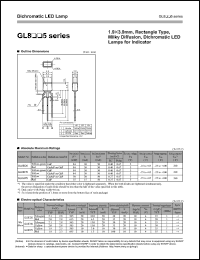 GL8ED5 datasheet: 1.9 x 3.9mm,rectangle type, dichromatic LED lamp for indicator GL8ED5