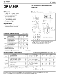 GP1A30R datasheet:  OPIC photointerrupter with encoder function GP1A30R
