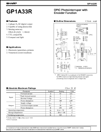 GP1A33R datasheet:  OPIC photointerrupter with encoder function GP1A33R