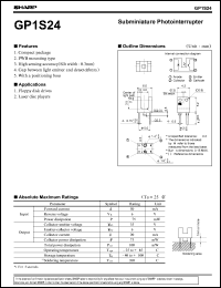GP1S24 datasheet: Subminiature photointerrupter GP1S24